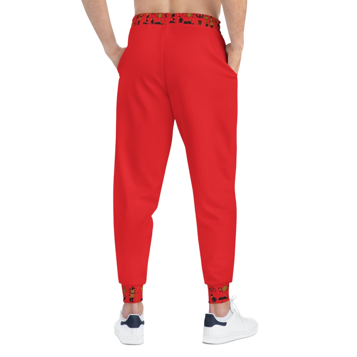 MoMel Athletic Joggers in Red - High Quality