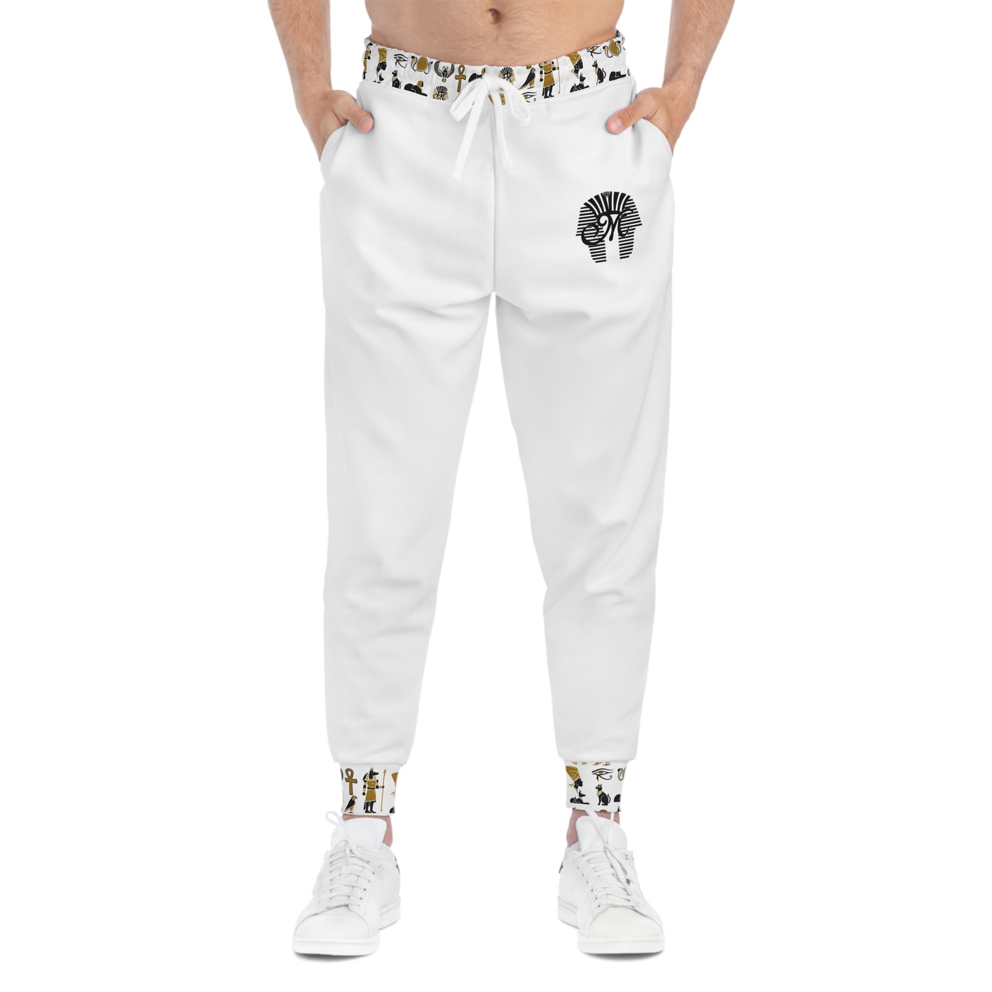 MoMel Athletic Joggers in White - High Quality