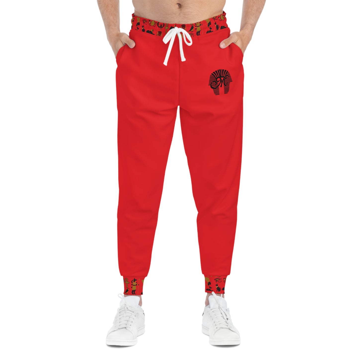 MoMel Athletic Joggers in Red - High Quality