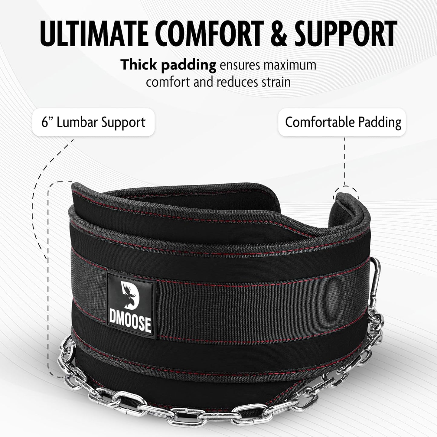 Weightlifting Dip Belt – Heavy-Duty with Chain & Neoprene Support