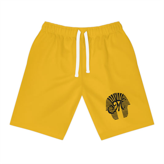 Stylish Athletic Long Shorts with Egyptian Design
