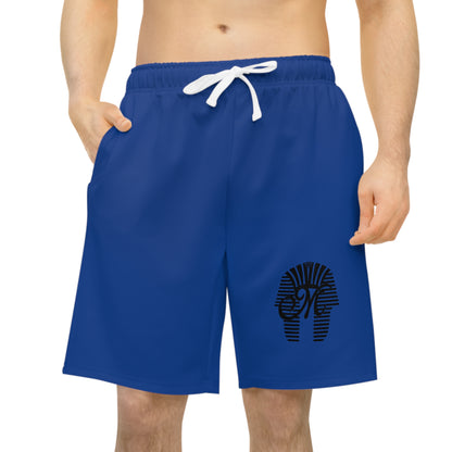 Stylish Athletic Long Shorts with Egyptian Design