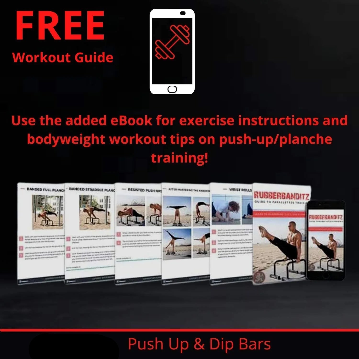 Parallettes Bars for Push Ups & Dip