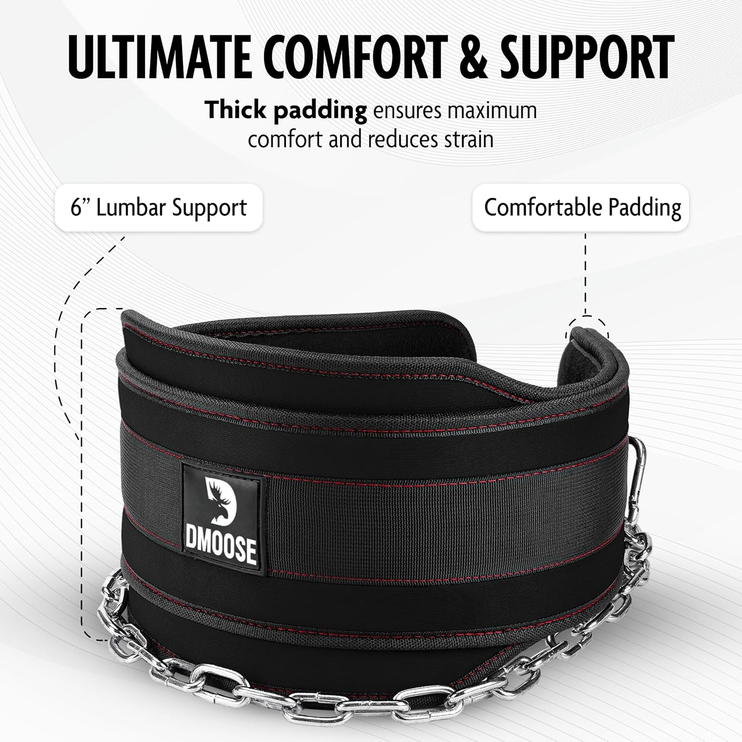 Weightlifting Dip Belt – Heavy-Duty with Chain & Neoprene Support
