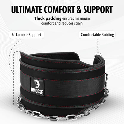 Weightlifting Dip Belt – Heavy-Duty with Chain & Neoprene Support