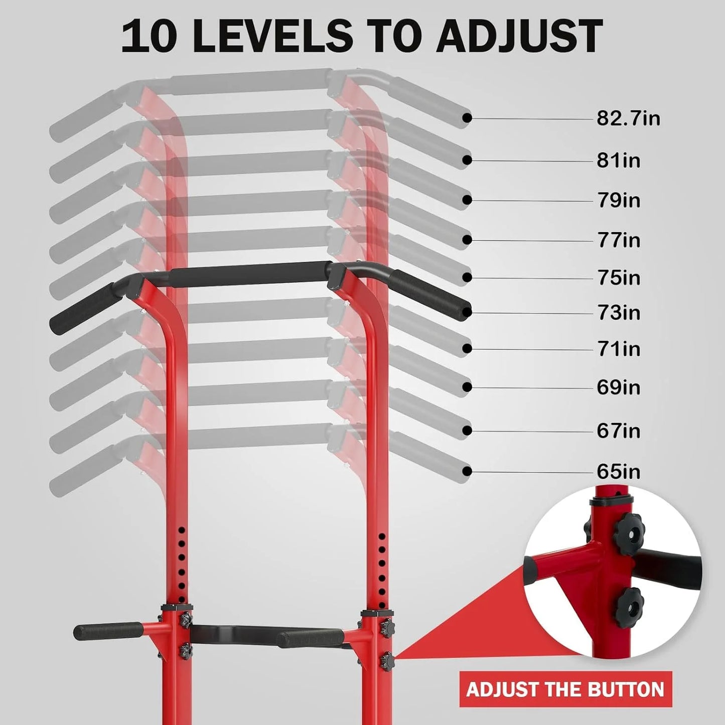 Adjustable Power Tower – Pull-Up & Dip Station for Home Gym