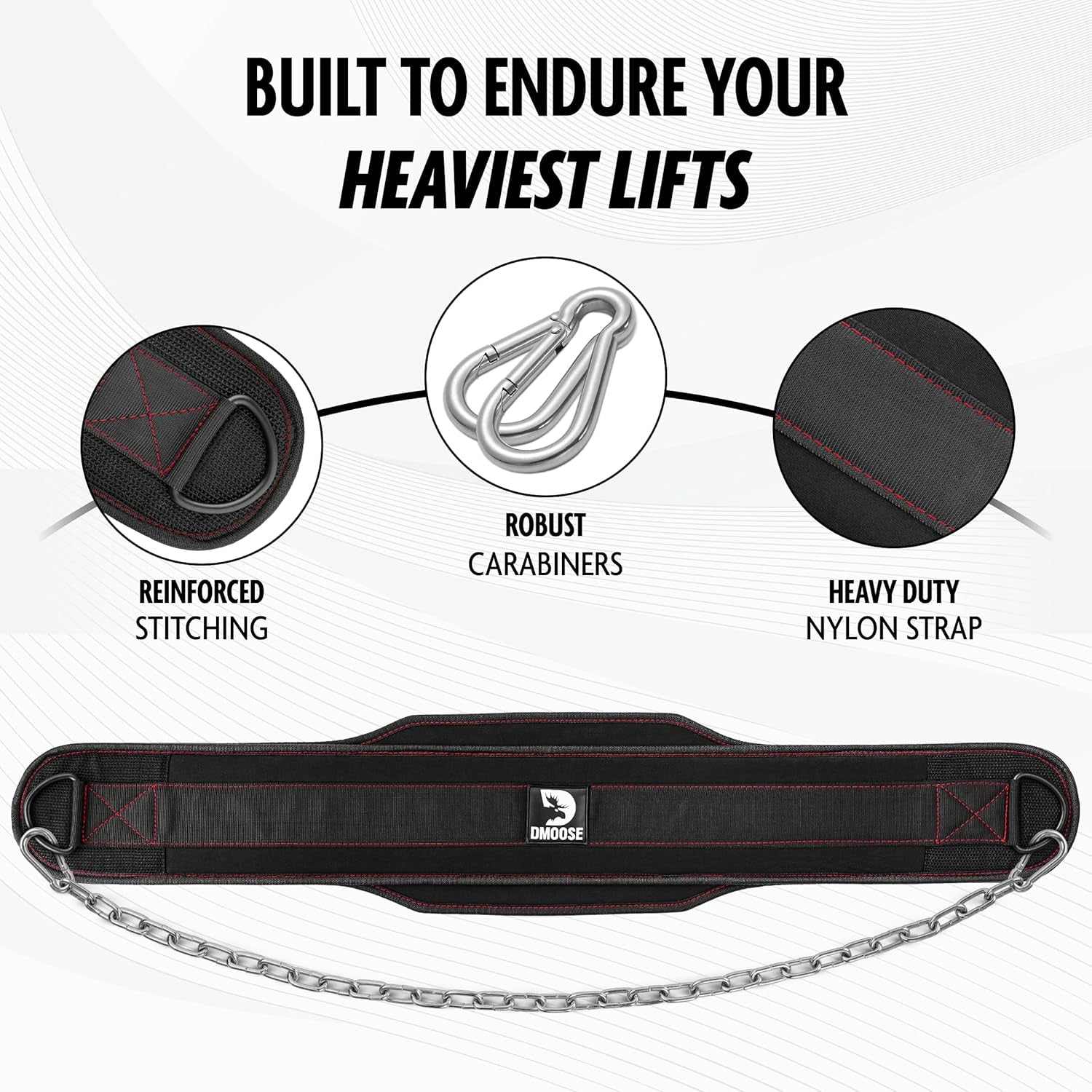 Weightlifting Dip Belt – Heavy-Duty with Chain & Neoprene Support