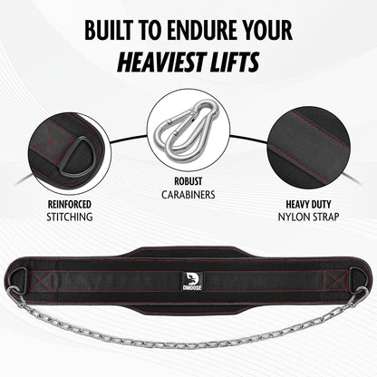 Weightlifting Dip Belt – Heavy-Duty with Chain & Neoprene Support